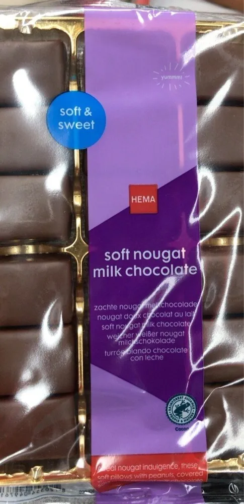 Soft nougat milk chocolate