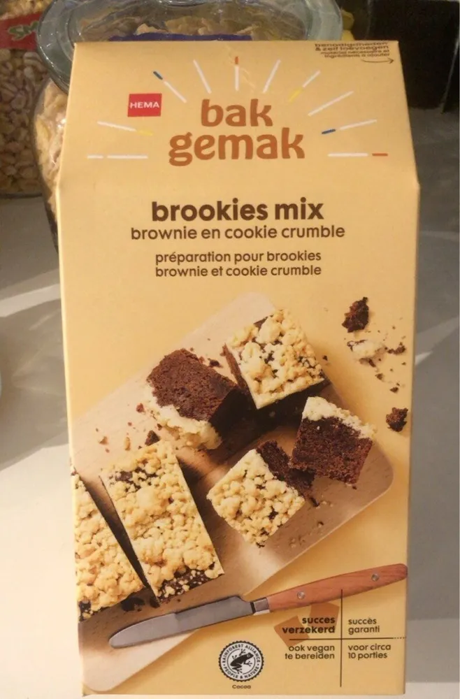 Brookies mix brownie en cookie crumble