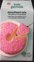 Préparation pour gâteau donut avec glaçage et vermicelles