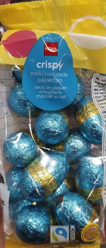 oeufs de pâques croustillants chocolat au lait