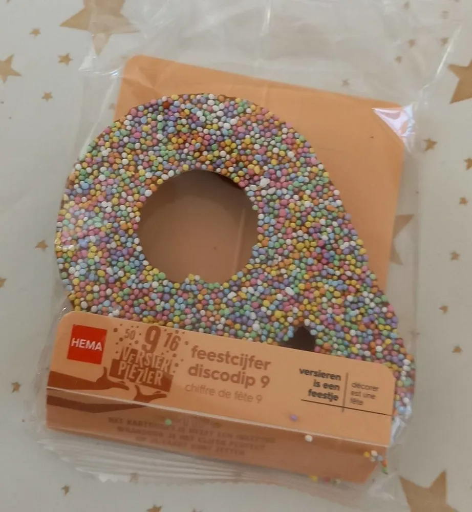 Feestcijfer discodip 9