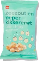Zeezout en peper kikkererwt bio chips