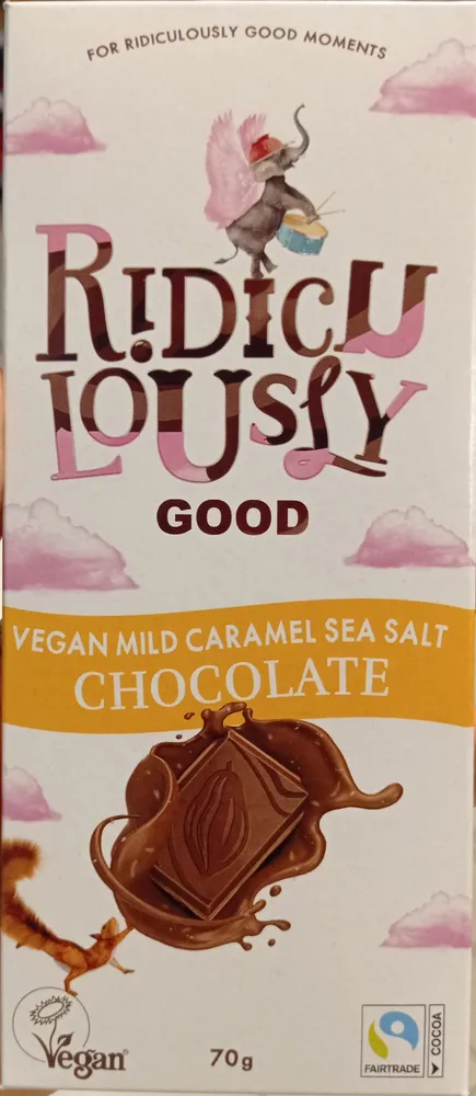 Vegan mild caramel sea salt chocolate