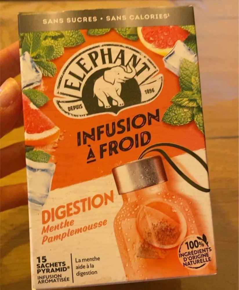 Infusion à froid Digestion menthe pamplemousse