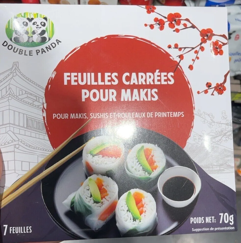 Feuilles Carrées Pour makis