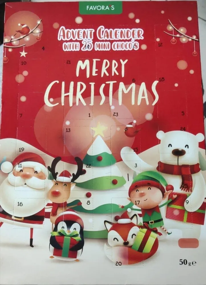 Advent calender with 25 mini choco's