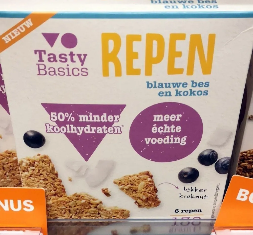 Blauwe Bes & Kokos Crunchy Reep