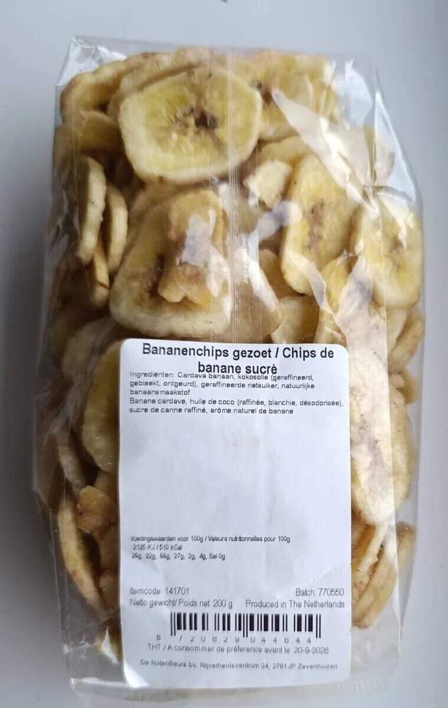 Chips de banane sucré