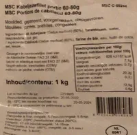 MSC portions de cabillaud