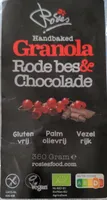 Handbaked granola - Rode bes en chocolade