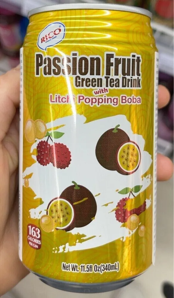 Passion fruit green tea drink