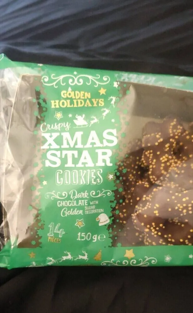 Crispy xmas stars cookies
