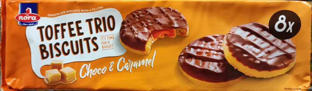 Toffee Trio biscuits choc & caramel