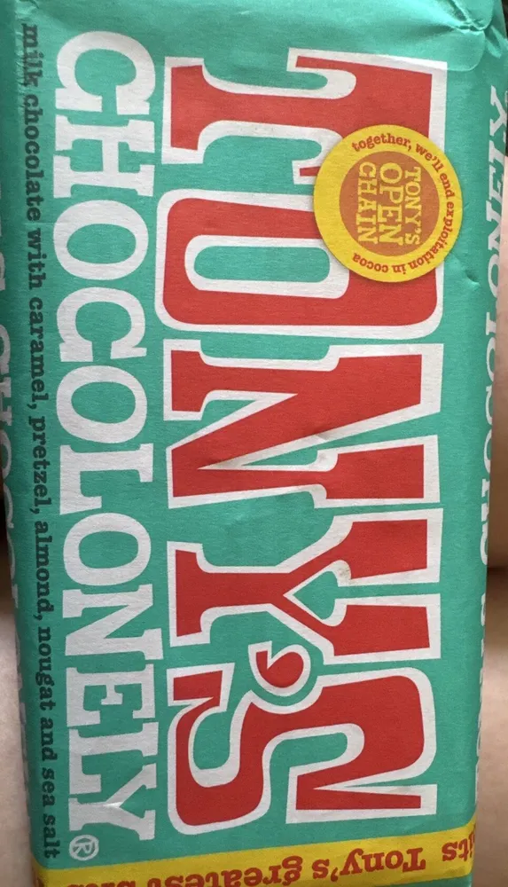 Milk Cocolate With Caramel, Pretzen, Almond, Nougat And Sea Salt