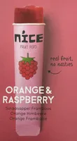 Orange & Raspberry Fruit Popsicle