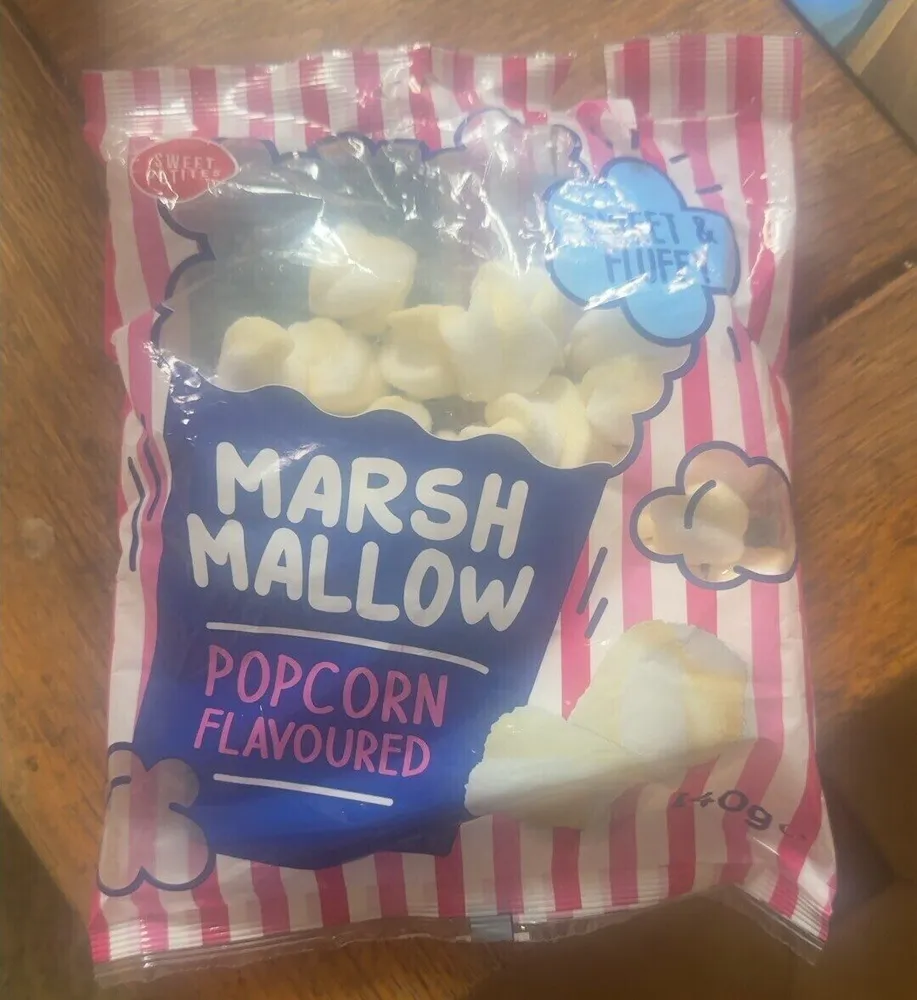Marshmallow popcorn flavoured
