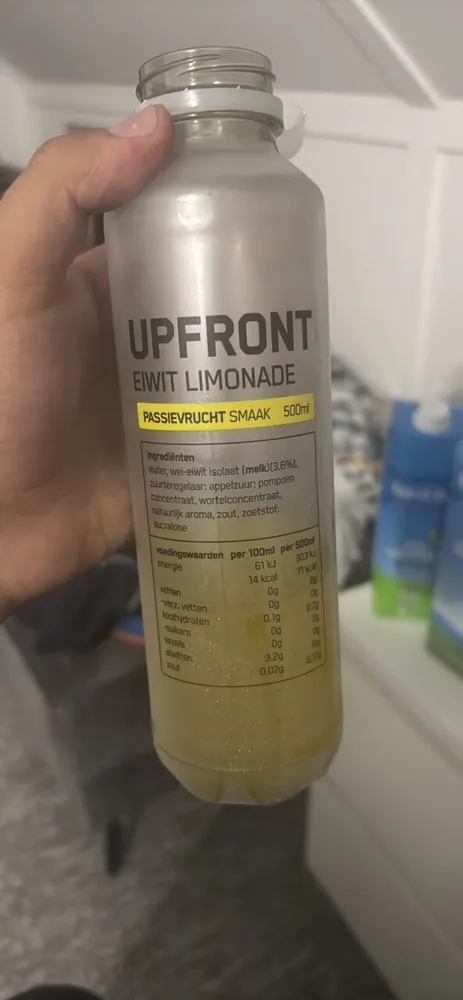 UPFRONT EIWIT LIMONADE PASSIEVRUCHT SMAAK 500m Ing