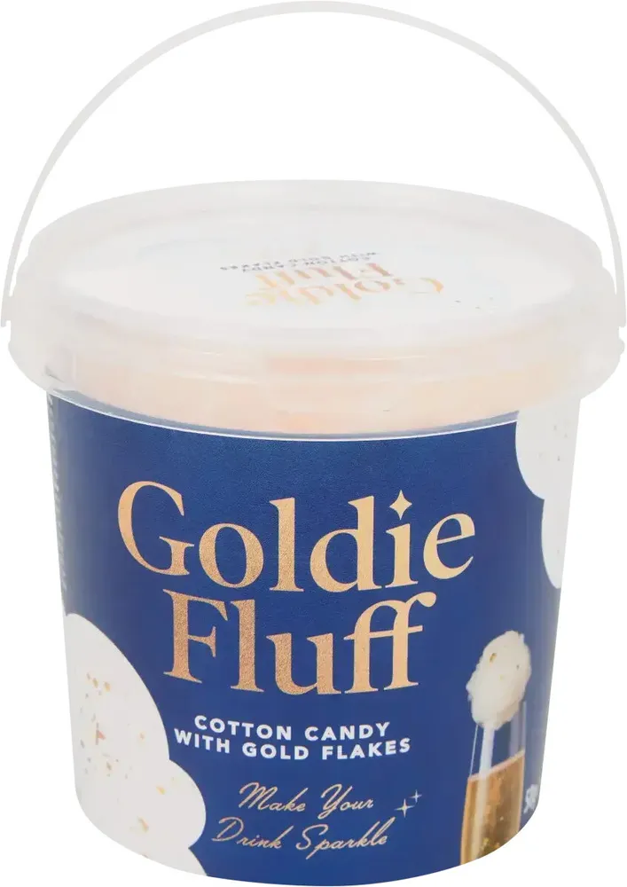 Cotton Candy with Gold Flakes