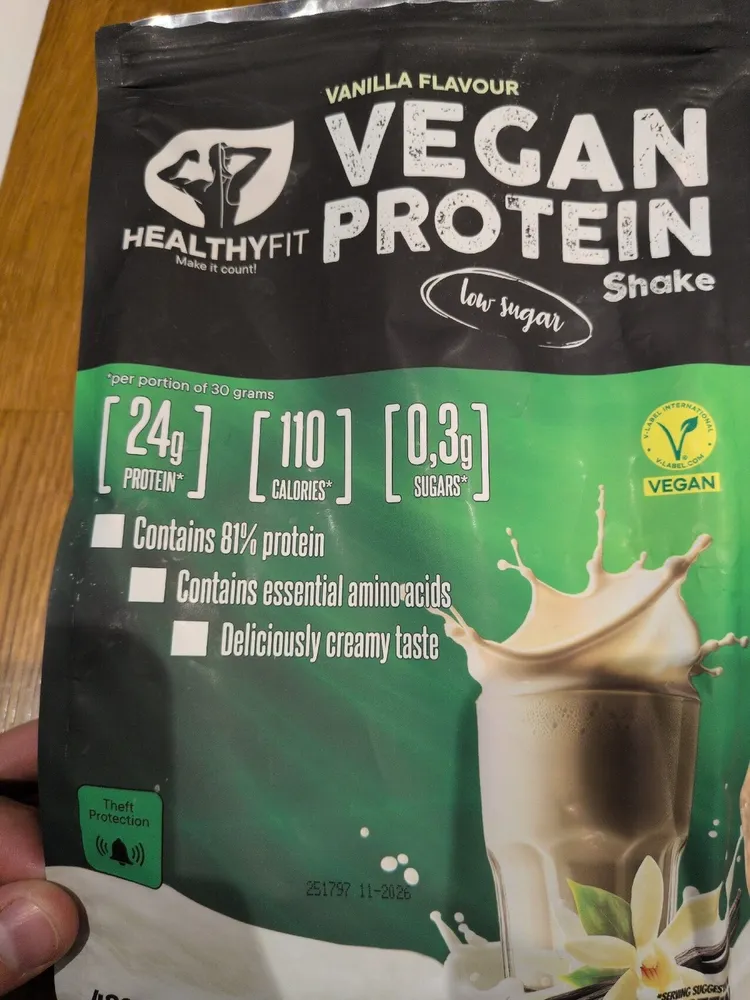 VANILLA FLAVOUR SVEGAN HEALTHYFIT PROTEIN Make it