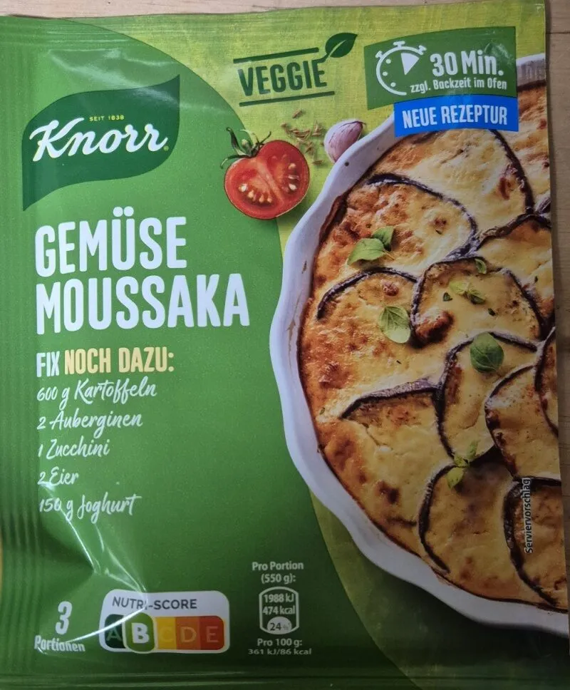 Gemüse Moussaka