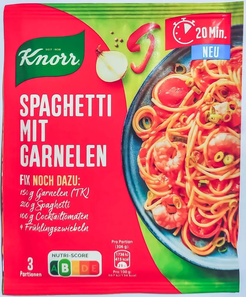 Fix für Spaghetti mit Garnelen