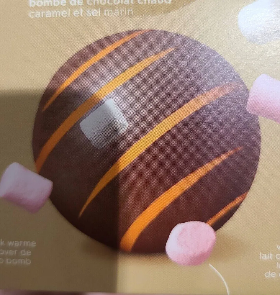 Bombe de chocolat chaud caramel et sel marin