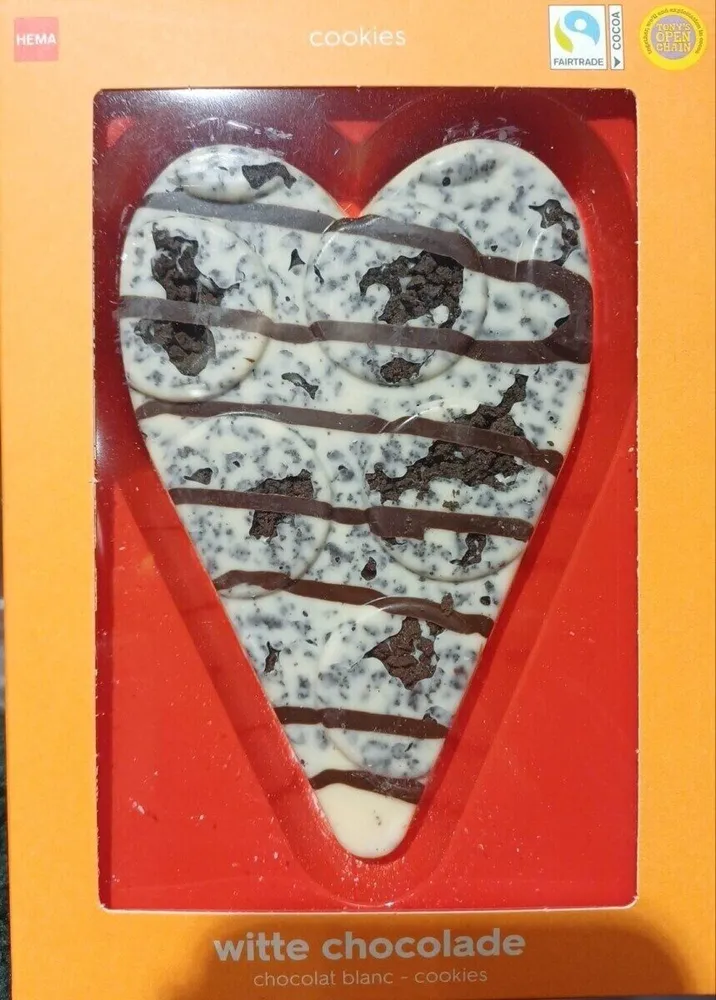 Coeur chocolat blanc - cookies