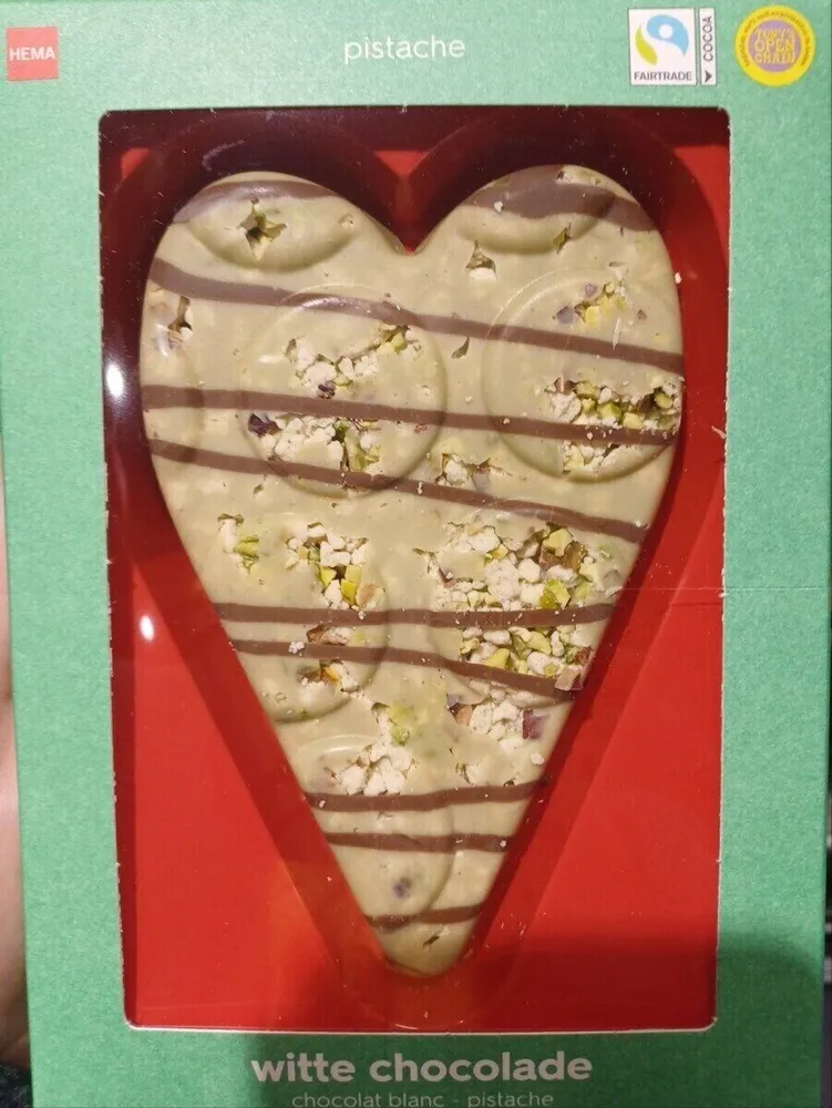 Coeur chocolat blanc - pistache