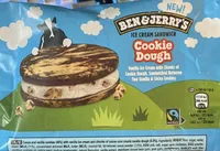 vanilla ice cream stuffed with cookie dough chunks