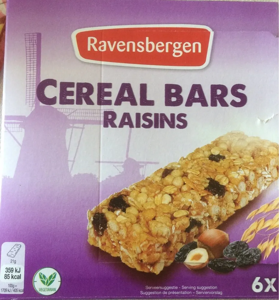 Barres de cereales aux raisins