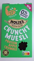 Crunchy muesli protein apple crumble
