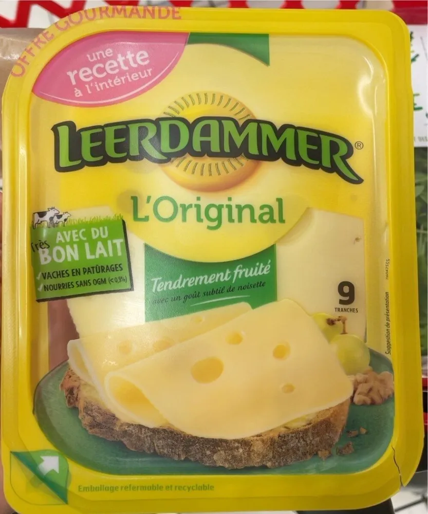Leerdammer original 9 tranches offre gourmande 225g