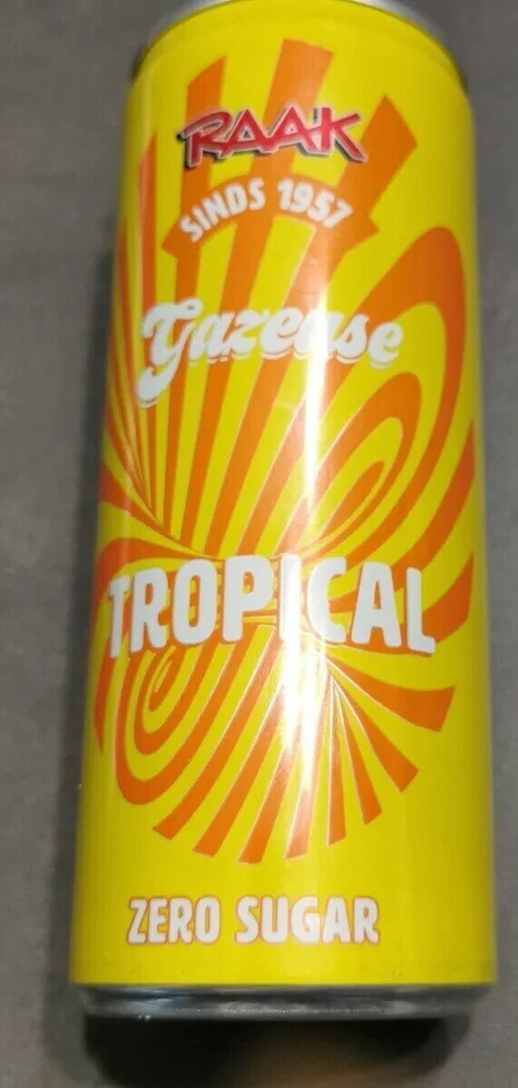 Boisson gazeuse goût tropical