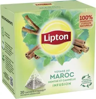 Lipton Tisane Maroc à la Menthe & aux Epices 20 Sachets Pyramides