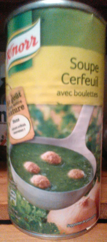 Soupe Cerfeuil avec Boulettes