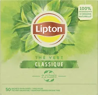 Lipton Thé Vert Classique Goût Léger & Subtil 50 Sachets