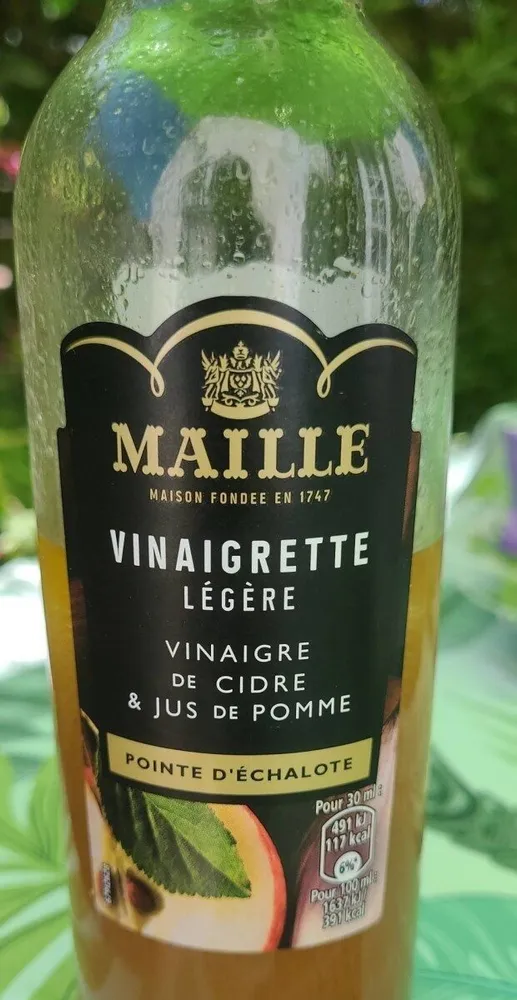Vinaigrette légère de cidre et jus de pomme