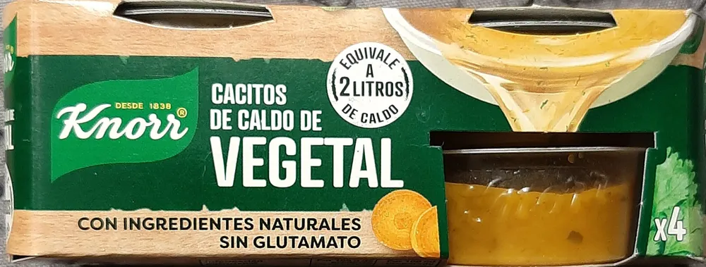 Caldo vegetal en cacitos pack 4 tarrinas 112 g