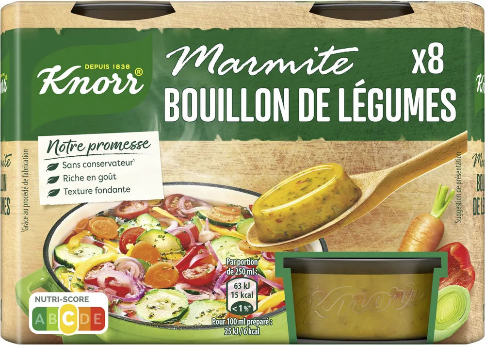 Knorr Marmite Bouillon de Légumes 8 Capsules 224g