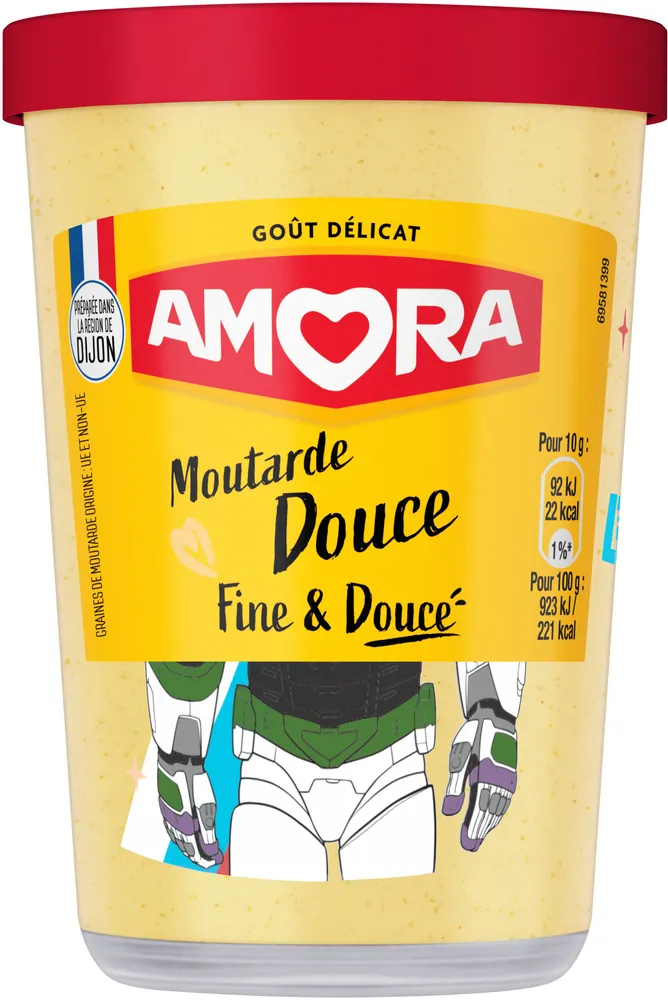 Amora Moutarde Douce Verre 190g