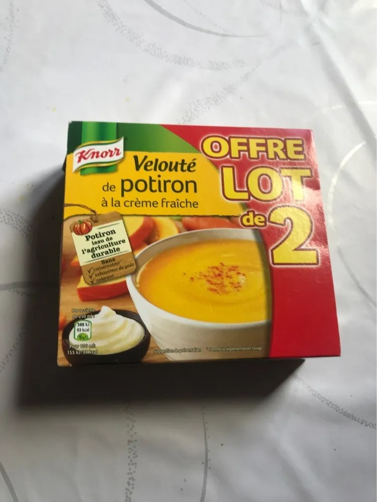 Veloute de potiron creme fraiche