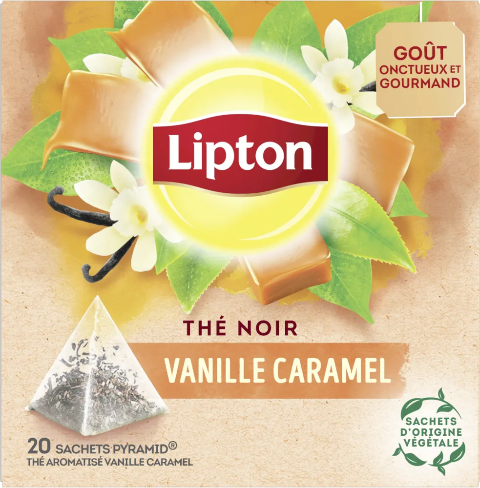 Lipton Thé Vanille Caramel 20 Sachets