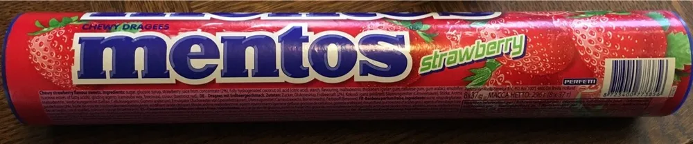 Mentos Strawberry Jumbo Rolle 8er