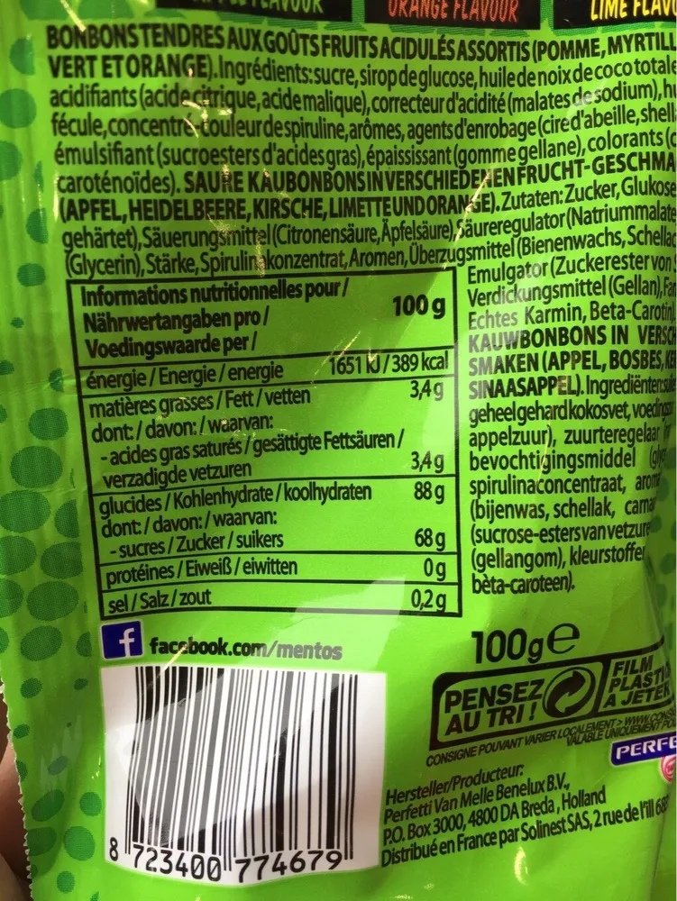 Mentos Popins Sour