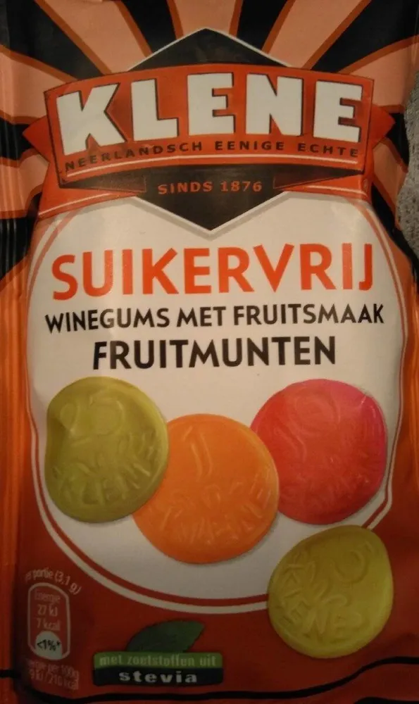 Klene fruitmunten suikervrij