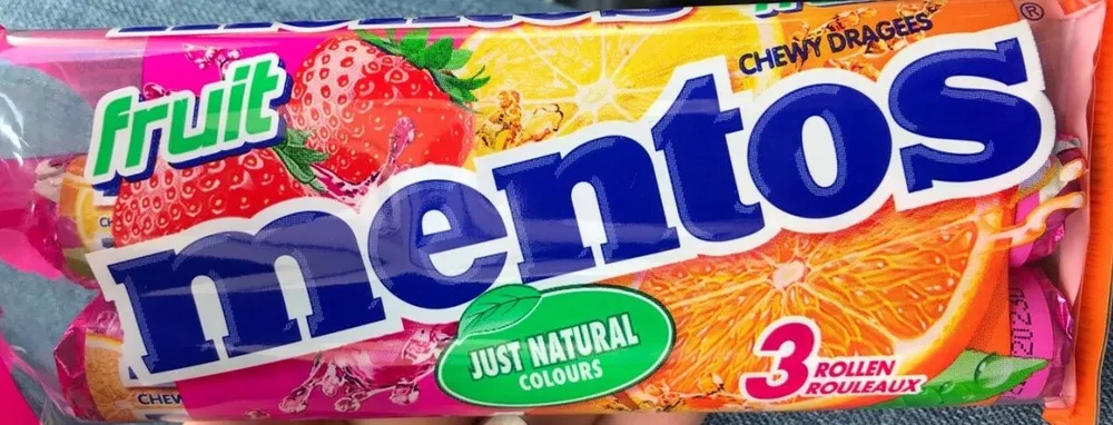 Mentos - Fruit - 3 Rouleaux