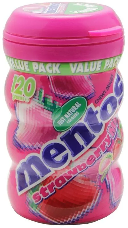 Mentos Chewy Bottle Strawberry Mix X8