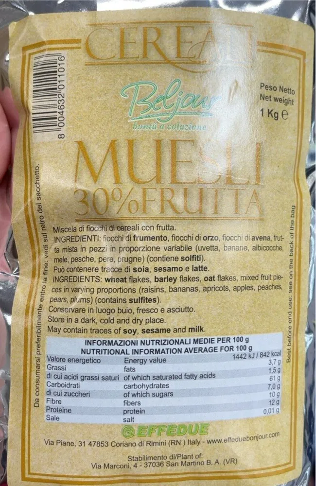 Museli au fruit