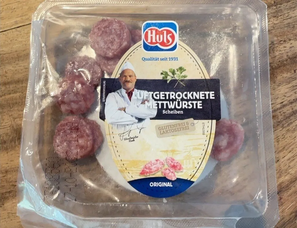 Luftgetrocknete Mettwürste Scheiben