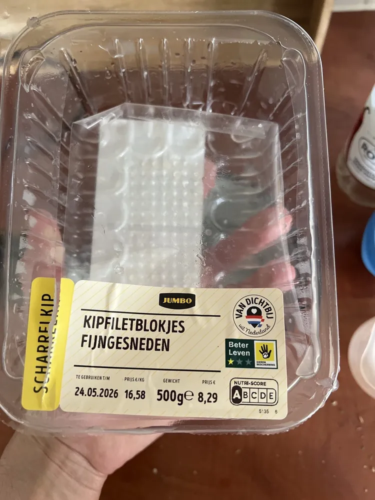 Kipfiletblokjes Fijngesneden